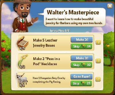 farmville 2 spring fling: walter's masterpiece tasks