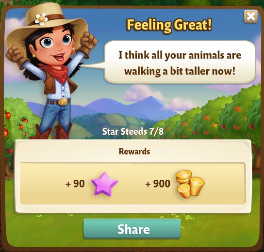 farmville 2 star steeds: positive thinking part 7 of 8 rewards, bonus