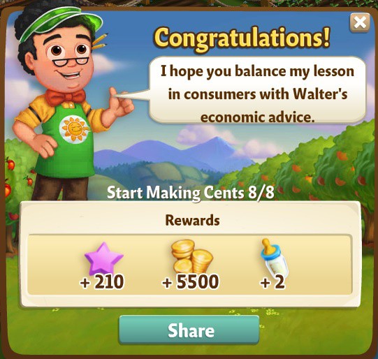 farmville 2 start making cents: a lesson from walter rewards, bonus