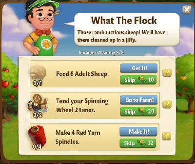 farmville 2 summer cleaning: what the flock tasks