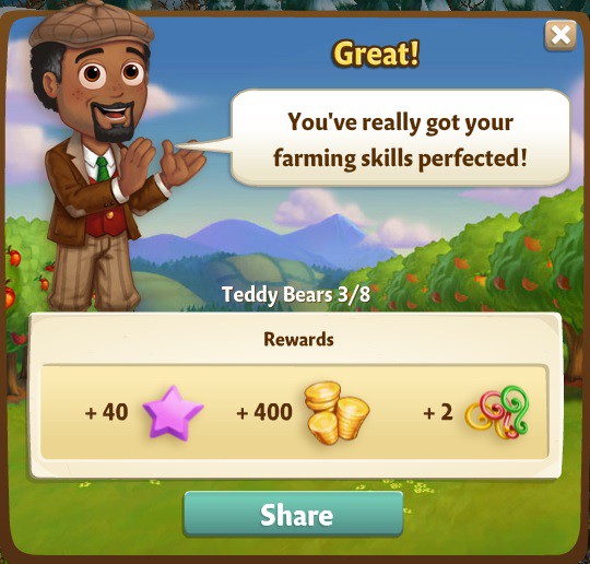 farmville 2 teddy bears: eyes on the prize crop rewards, bonus