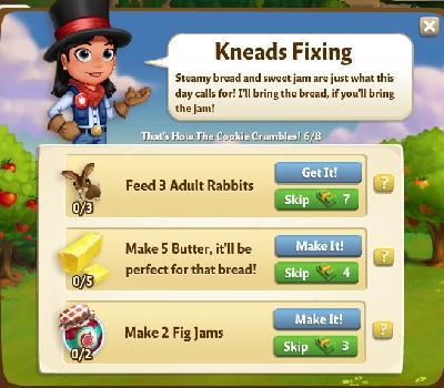 farmville 2 thats how the cookie crumbles: kneads fixing tasks