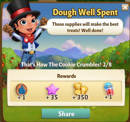 farmville 2 thats how the cookie crumbles: wheat for it rewards, bonus