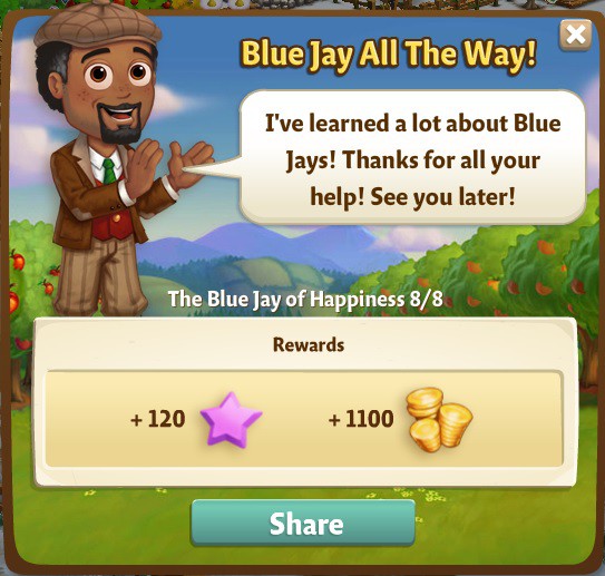 farmville 2 the blue jay of happiness: blue jay day rewards, bonus