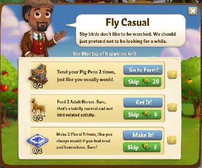farmville 2 the blue jay of happiness: fly casual tasks