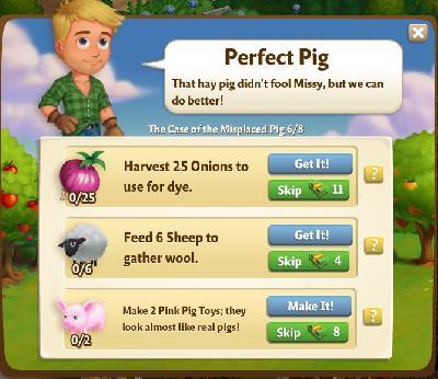 farmville 2 the case of the misplaced: perfect pig tasks