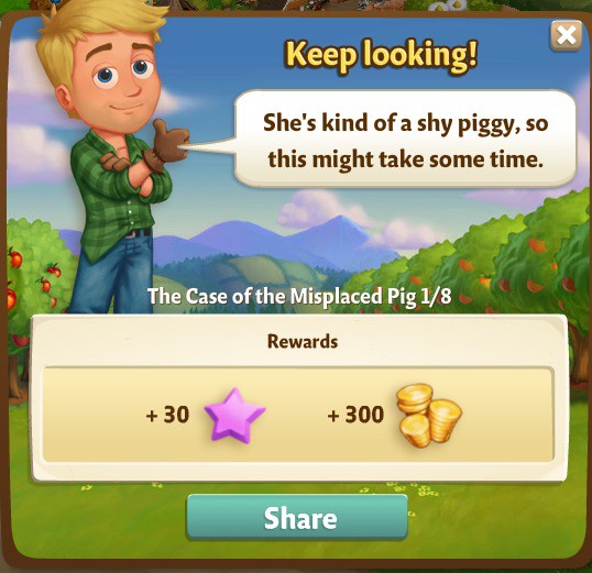 farmville 2 the case of the misplaced pig: here, piggy piggy rewards, bonus