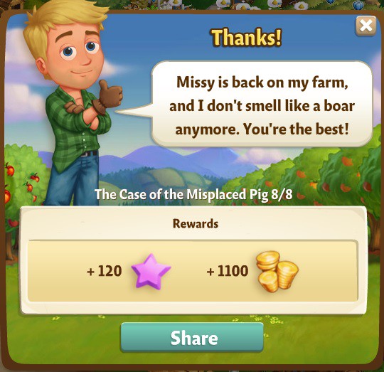 farmville 2 the case of the misplaced: the smell of success rewards, bonus