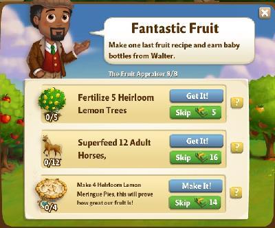 farmville 2 the fruit appraiser: fantastic fruit tasks