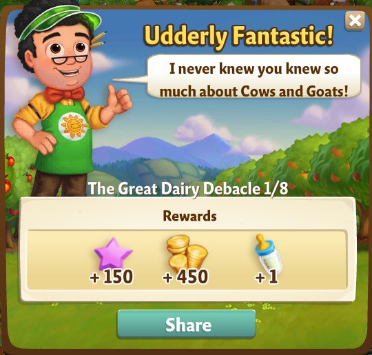 farmville 2 the great dairy debacle: down in the lumps rewards, bonus