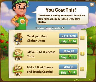 farmville 2 the great dairy debacle: you goat this tasks