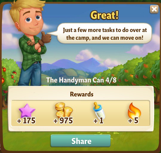 farmville 2 the handyman can: hanging around rewards, bonus