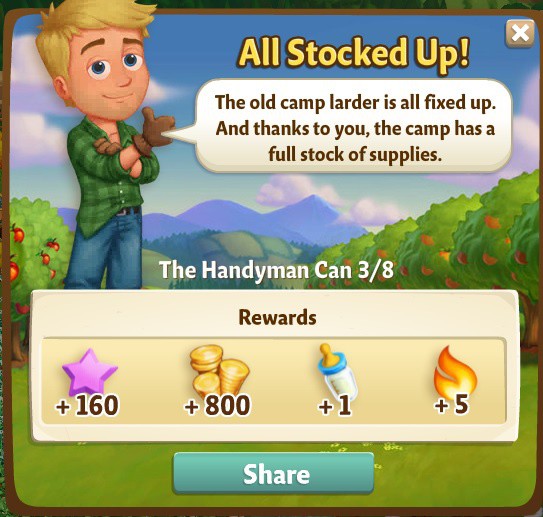 farmville 2 the handyman can: larder than it looks rewards, bonus