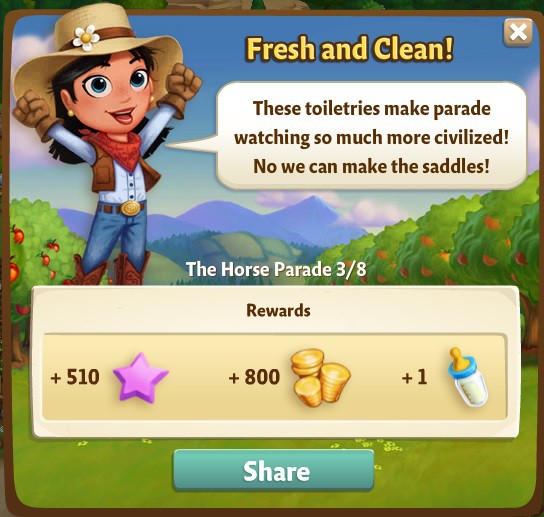 farmville 2 the horse parade: eau de fertilizer rewards, bonus