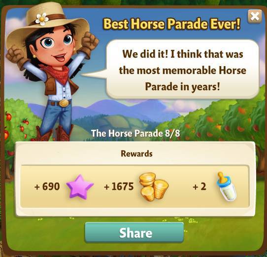 farmville 2 the horse parade: memory lane rewards, bonus
