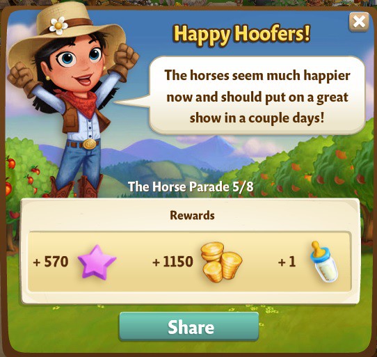 farmville 2 the horse parade: the hoarse whisperer rewards, bonus