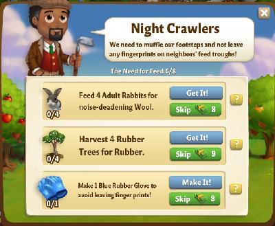 farmville 2 the need for feed: night crawlers tasks