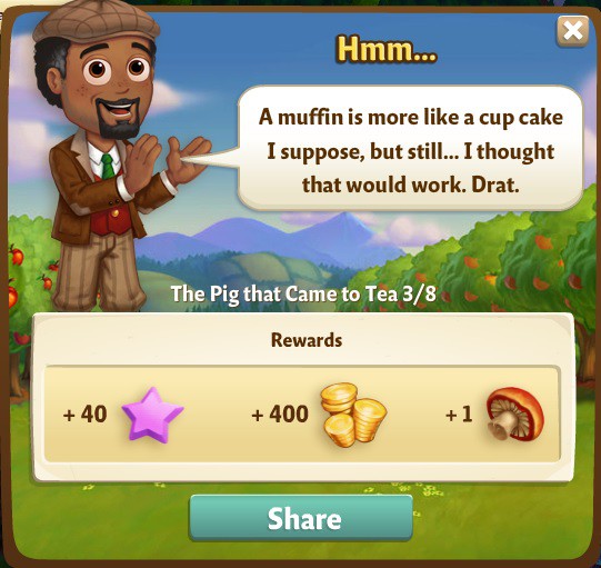farmville 2 the pig that came to tea: there's muffin to it rewards, bonus