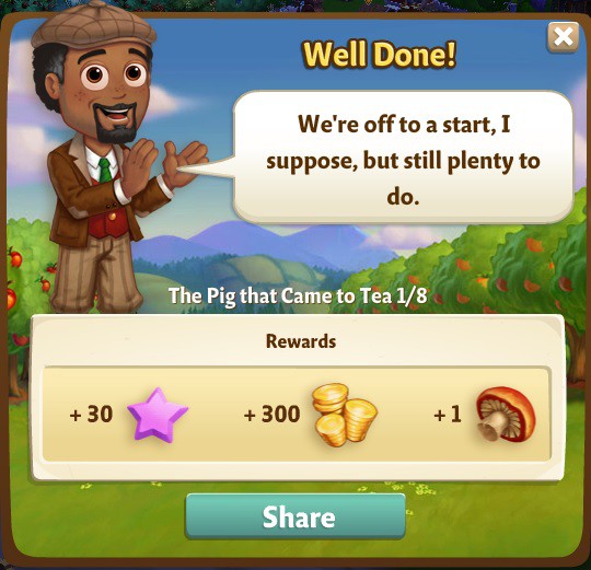 farmville 2 the pig that came to tea: time to tea off rewards, bonus