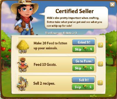 farmville 2 the ravenous rabble: certified seller tasks