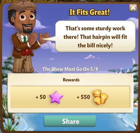 farmville 2 the show must go on: hairpin turn rewards, bonus