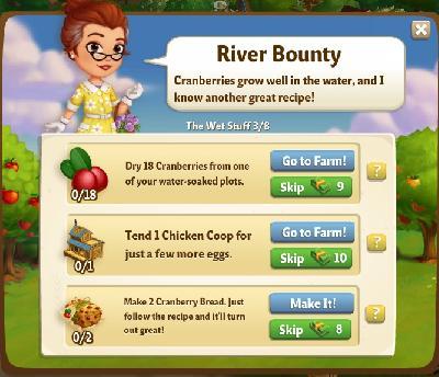 farmville 2 the wet stuff: river bounty tasks