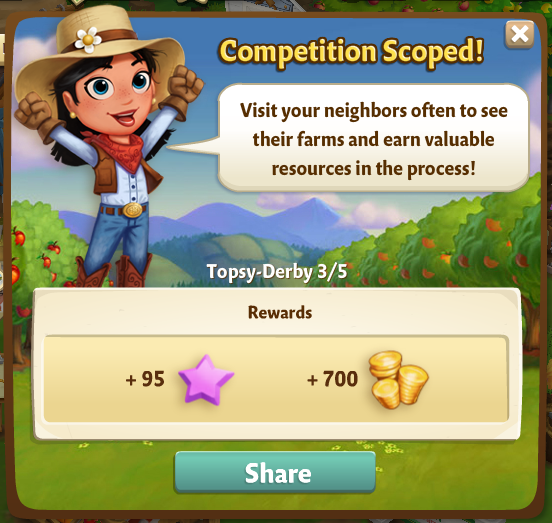 farmville 2 topsy-derby: steed scrutiny rewards, bonus