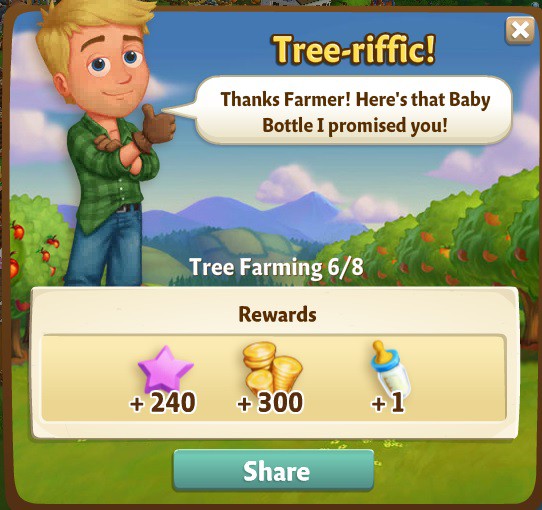 farmville 2 tree farming: baby trees rewards, bonus