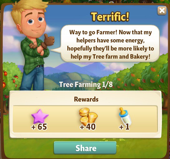 farmville 2 tree farming: terrific trees and tarts rewards, bonus