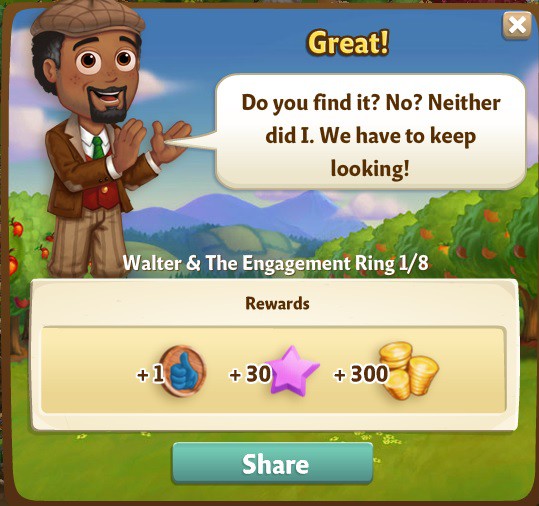 farmville 2 walter and the engagement ring: the lost ring rewards, bonus