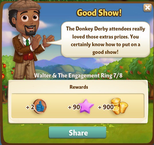 farmville 2 walter and the engagement ring: the lovely couple rewards, bonus