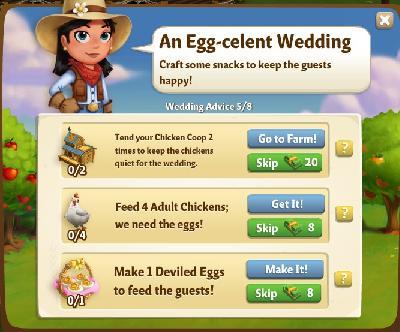 farmville 2 wedding advice: an egg-celent wedding tasks