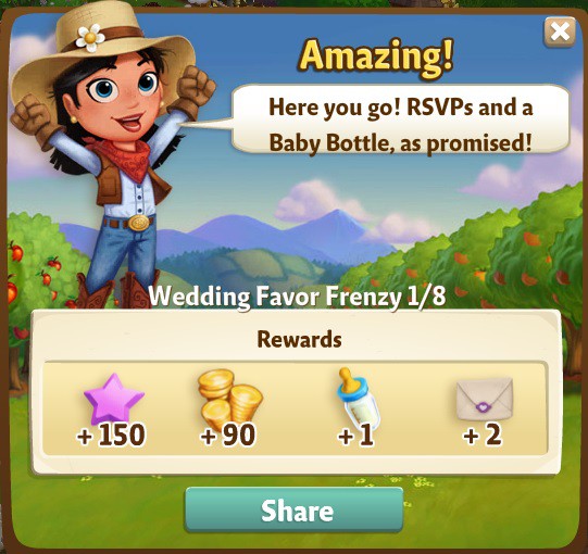 farmville 2 wedding favor frenzy: wedding planning rewards, bonus