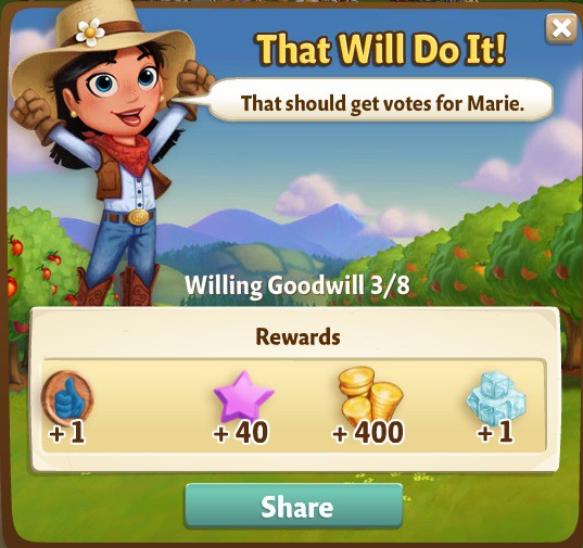 farmville 2 willing goodwill: being neighborly rewards, bonus