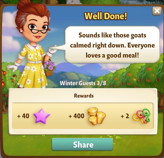 farmville 2 winter guests: get your goat rewards, bonus