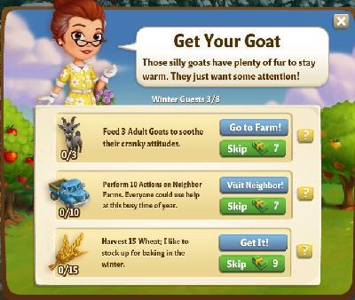 farmville 2 winter guests: get your goat tasks
