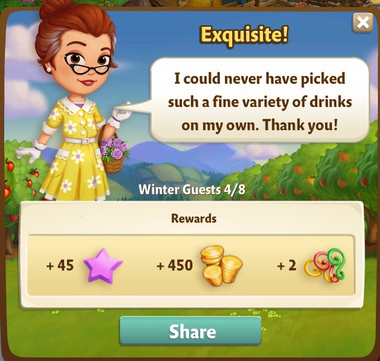 farmville 2 winter guests: nice and toasty rewards, bonus