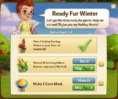 farmville 2 winter guest: ready fur winter tasks