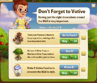 farmville 2 winter is coming: don't forget to votive tasks