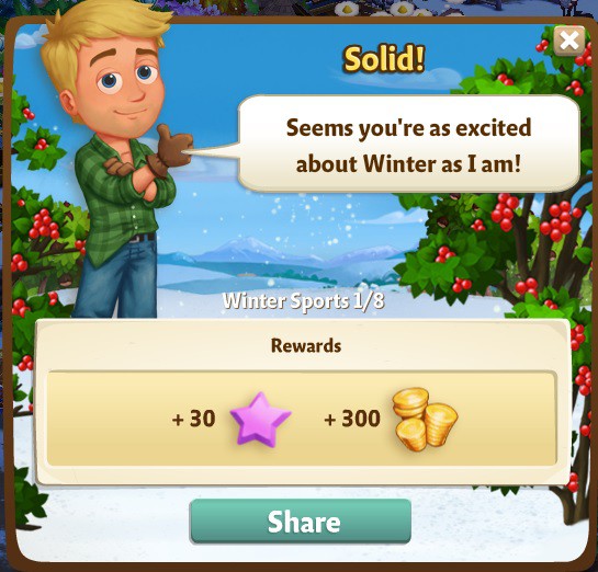 farmville 2 winter sports: on the ice rewards, bonus