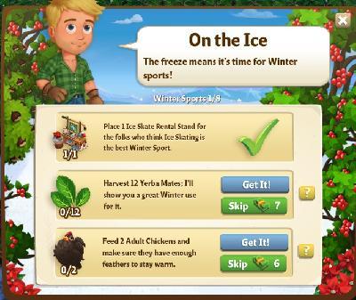 farmville 2 winter sports: on the ice tasks