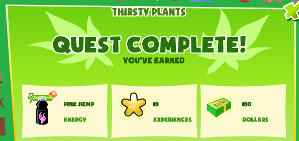 hemp tycoon thirsty plants rewards, bonus