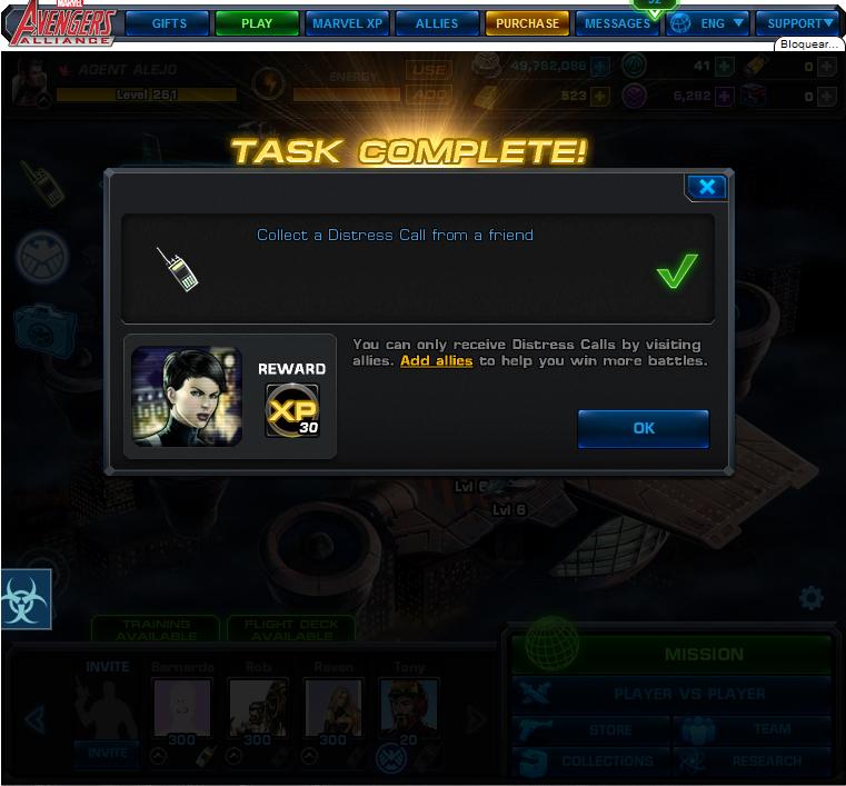 marvel avengers alliance distress call rewards, bonus