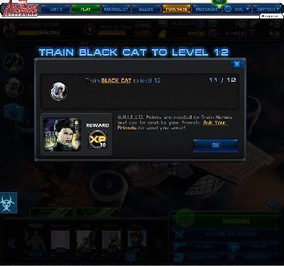 marvel avengers alliance train black cat to level 12 tasks
