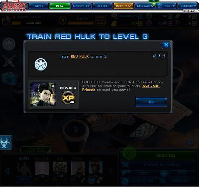 marvel avengers alliance train red hulk to level 3 tasks
