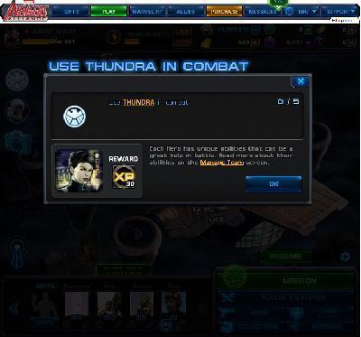 marvel avengers alliance use thundra in combats tasks
