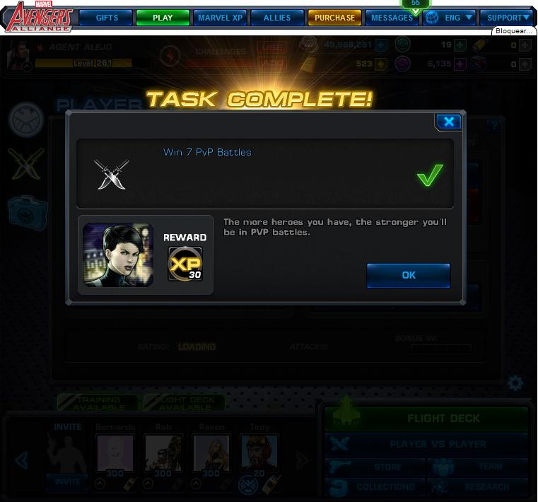 marvel avengers alliance win 7 pvp battles rewards, bonus