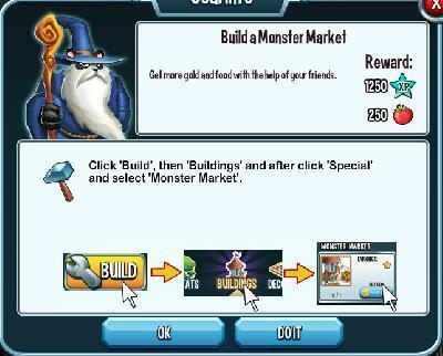 monster legends build a monster market tasks
