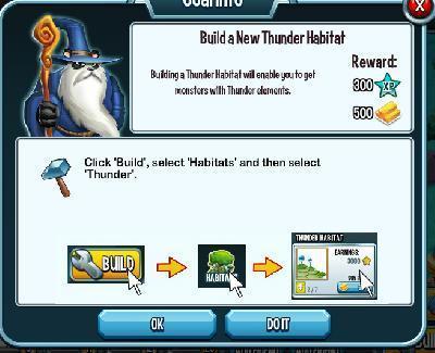 monster legends build a thunder habitat tasks