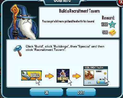 monster legends build a recruitment tavern tasks